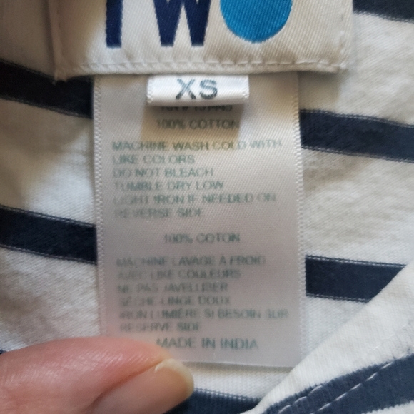 Anthropologie Whit Too Gleaming Lanai Dress- XSmall, striped with gold pineapple - Picture 7 of 13